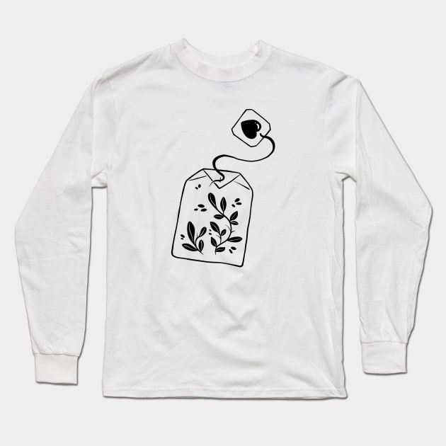 Tea Lover Long Sleeve T-Shirt by Ellen Wilberg